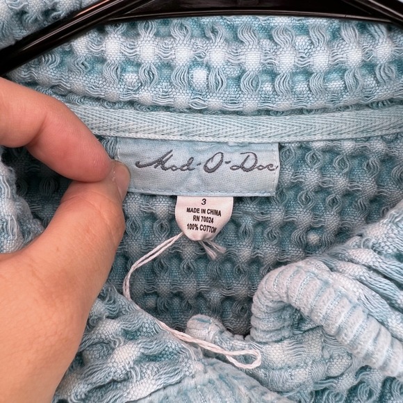 Mod O Doc ModODoc Black Quilted Cotton Cardigan Sweater Size 3 (M/L) Cottagecore - Picture 5 of 8